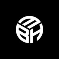 mbh-Brief-Logo-Design auf schwarzem Hintergrund. mbh kreative Initialen schreiben Logo-Konzept. mbh Briefgestaltung. vektor