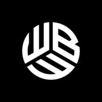 wbw-Buchstaben-Logo-Design auf schwarzem Hintergrund. wbw kreative Initialen schreiben Logo-Konzept. wbw Briefgestaltung. vektor