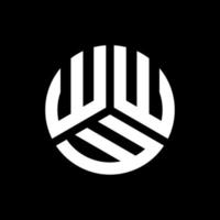 Ww-Brief-Logo-Design auf schwarzem Hintergrund. ww kreatives Initialen-Buchstaben-Logo-Konzept. www Briefgestaltung. vektor