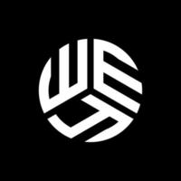 Wey-Buchstaben-Logo-Design auf schwarzem Hintergrund. Wey kreatives Initialen-Buchstaben-Logo-Konzept. Wey Briefdesign. vektor