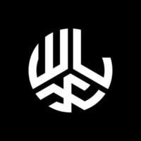 wlx brev logotyp design på svart bakgrund. wlx kreativa initialer bokstavslogotyp koncept. wlx bokstavsdesign. vektor