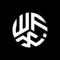 wfx-Buchstaben-Logo-Design auf schwarzem Hintergrund. wfx kreatives Initialen-Buchstaben-Logo-Konzept. wfx Briefdesign. vektor