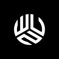 wun brev logotyp design på svart bakgrund. wun kreativa initialer brev logotyp koncept. wun bokstavsdesign. vektor