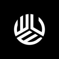 wue-Buchstaben-Logo-Design auf schwarzem Hintergrund. wue kreatives Initialen-Buchstaben-Logo-Konzept. wu Briefgestaltung. vektor