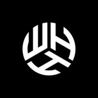 whh-Buchstaben-Logo-Design auf schwarzem Hintergrund. whh kreative Initialen schreiben Logo-Konzept. wh Briefgestaltung. vektor