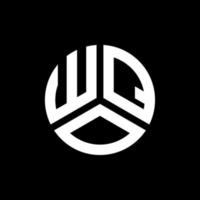 wqo brev logotyp design på svart bakgrund. wqo kreativa initialer brev logotyp koncept. wqo bokstavsdesign. vektor