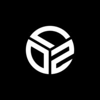 Loz-Brief-Logo-Design auf schwarzem Hintergrund. loz kreative Initialen schreiben Logo-Konzept. loz Briefgestaltung. vektor