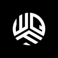 wqf brev logotyp design på svart bakgrund. wqf kreativa initialer brev logotyp koncept. wqf bokstavsdesign. vektor