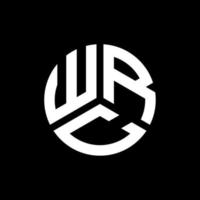 WRC-Brief-Logo-Design auf schwarzem Hintergrund. wrc kreative Initialen schreiben Logo-Konzept. WRC-Briefdesign. vektor