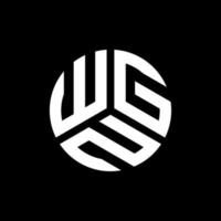 wgn-Buchstaben-Logo-Design auf schwarzem Hintergrund. wgn kreative Initialen schreiben Logo-Konzept. wgn Briefgestaltung. vektor