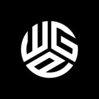 wgp brev logotyp design på svart bakgrund. wgp kreativa initialer brev logotyp koncept. wgp brev design. vektor