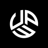 Upw-Buchstaben-Logo-Design auf schwarzem Hintergrund. upw kreative Initialen schreiben Logo-Konzept. upw Briefgestaltung. vektor