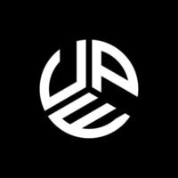 Upe-Brief-Logo-Design auf schwarzem Hintergrund. Upe kreatives Initialen-Buchstaben-Logo-Konzept. Upe-Brief-Design. vektor