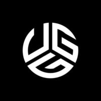 Ugg-Buchstaben-Logo-Design auf schwarzem Hintergrund. ugg kreatives Initialen-Buchstaben-Logo-Konzept. Ugg-Buchstaben-Design. vektor