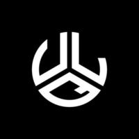 ulq-Buchstaben-Logo-Design auf schwarzem Hintergrund. ulq kreative Initialen schreiben Logo-Konzept. ulq Briefgestaltung. vektor