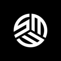 smw-Buchstaben-Logo-Design auf schwarzem Hintergrund. smw kreative Initialen schreiben Logo-Konzept. smw Briefgestaltung. vektor