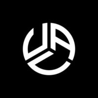 UAV-Brief-Logo-Design auf schwarzem Hintergrund. uav kreative Initialen schreiben Logo-Konzept. UAV-Briefgestaltung. vektor