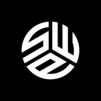 swp-Brief-Logo-Design auf schwarzem Hintergrund. swp kreative Initialen schreiben Logo-Konzept. Briefgestaltung swp. vektor