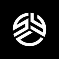 syv-Buchstaben-Logo-Design auf schwarzem Hintergrund. syv kreative Initialen schreiben Logo-Konzept. syv Briefgestaltung. vektor