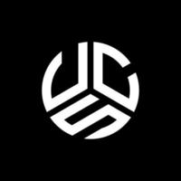 UCS brev logotyp design på svart bakgrund. ucs kreativa initialer brev logotyp koncept. ucs bokstavsdesign. vektor