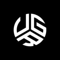 ugr-Buchstaben-Logo-Design auf schwarzem Hintergrund. ugr kreative Initialen schreiben Logo-Konzept. ugr Briefgestaltung. vektor