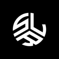 slr-Brief-Logo-Design auf schwarzem Hintergrund. slr kreative Initialen schreiben Logo-Konzept. slr Briefgestaltung. vektor