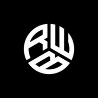rwb-Buchstaben-Logo-Design auf schwarzem Hintergrund. rwb kreative Initialen schreiben Logo-Konzept. rwb Briefgestaltung. vektor