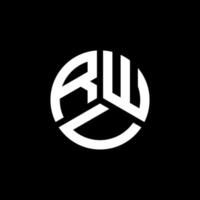 rwu brev logotyp design på svart bakgrund. rwu kreativa initialer bokstavslogotyp koncept. rwu bokstavsdesign. vektor