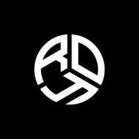 Roy-Brief-Logo-Design auf schwarzem Hintergrund. roy kreative Initialen schreiben Logo-Konzept. roy Briefdesign. vektor