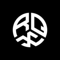 rqx brev logotyp design på svart bakgrund. rqx kreativa initialer brev logotyp koncept. rqx bokstavsdesign. vektor