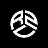 rzu-Buchstaben-Logo-Design auf schwarzem Hintergrund. rzu kreatives Initialen-Buchstaben-Logo-Konzept. rzu Briefgestaltung. vektor