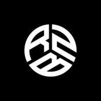 rzb-Buchstaben-Logo-Design auf schwarzem Hintergrund. rzb kreative Initialen schreiben Logo-Konzept. rzb Briefgestaltung. vektor