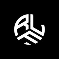 rlf-Buchstaben-Logo-Design auf schwarzem Hintergrund. rlf kreative Initialen schreiben Logo-Konzept. rlf Briefgestaltung. vektor