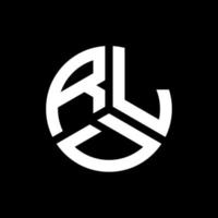 rld-Buchstaben-Logo-Design auf schwarzem Hintergrund. rld kreative Initialen schreiben Logo-Konzept. rld Briefgestaltung. vektor