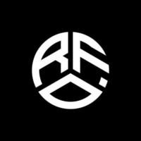 RFO-Brief-Logo-Design auf schwarzem Hintergrund. rfo kreative Initialen schreiben Logo-Konzept. rfo Briefgestaltung. vektor