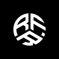 Rfr-Brief-Logo-Design auf schwarzem Hintergrund. rfr kreative Initialen schreiben Logo-Konzept. rfr Briefgestaltung. vektor
