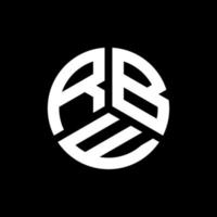 rb-Buchstaben-Logo-Design auf schwarzem Hintergrund. rbe kreative Initialen schreiben Logo-Konzept. rbe Briefgestaltung. vektor