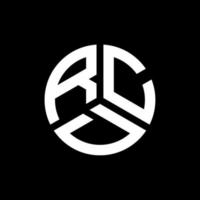 RCD-Brief-Logo-Design auf schwarzem Hintergrund. rcd kreative Initialen schreiben Logo-Konzept. RCD-Briefgestaltung. vektor