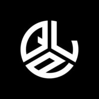 qlp brev logotyp design på svart bakgrund. qlp kreativa initialer bokstavslogotyp koncept. qlp-bokstavsdesign. vektor