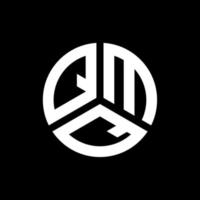 qmq-Buchstaben-Logo-Design auf schwarzem Hintergrund. qmq kreatives Initialen-Buchstaben-Logo-Konzept. qmq Briefgestaltung. vektor