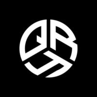 Qry-Brief-Logo-Design auf schwarzem Hintergrund. qry kreative Initialen schreiben Logo-Konzept. qry Briefgestaltung. vektor