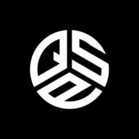 qsp-Brief-Logo-Design auf schwarzem Hintergrund. qsp kreative Initialen schreiben Logo-Konzept. qsp Briefgestaltung. vektor
