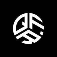qfr-Buchstaben-Logo-Design auf schwarzem Hintergrund. qfr kreative Initialen schreiben Logo-Konzept. qfr Briefgestaltung. vektor