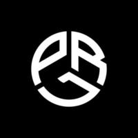 prl-Buchstaben-Logo-Design auf schwarzem Hintergrund. prl kreative Initialen schreiben Logo-Konzept. prl Briefgestaltung. vektor