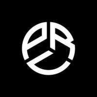 prv-Buchstaben-Logo-Design auf schwarzem Hintergrund. prv kreatives Initialen-Brief-Logo-Konzept. prv Briefgestaltung. vektor