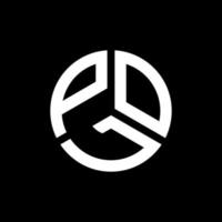 pol-Buchstaben-Logo-Design auf schwarzem Hintergrund. pol kreative Initialen schreiben Logo-Konzept. Pol-Briefgestaltung. vektor