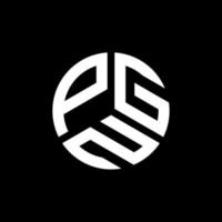 PN-Brief-Logo-Design auf schwarzem Hintergrund. pgn kreative Initialen schreiben Logo-Konzept. pgn Briefgestaltung. vektor