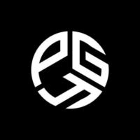 pgy-Buchstaben-Logo-Design auf schwarzem Hintergrund. pgy kreative Initialen schreiben Logo-Konzept. pgy Briefdesign. vektor