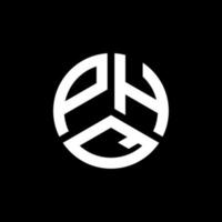 phq-Brief-Logo-Design auf schwarzem Hintergrund. phq kreative Initialen schreiben Logo-Konzept. Phq-Briefdesign. vektor