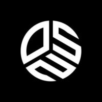 OSN-Brief-Logo-Design auf schwarzem Hintergrund. osn kreative Initialen schreiben Logo-Konzept. osn Briefgestaltung. vektor